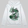 Jordan 14 Forest Green DopeSkill Hoodie Sweatshirt Smile Through The Pain Graphic Streetwear - White