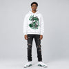 Forest Green 14s DopeSkill Hoodie Sweatshirt Smile Through The Pain Graphic