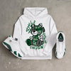 Forest Green 14s DopeSkill Hoodie Sweatshirt Smile Through The Pain Graphic