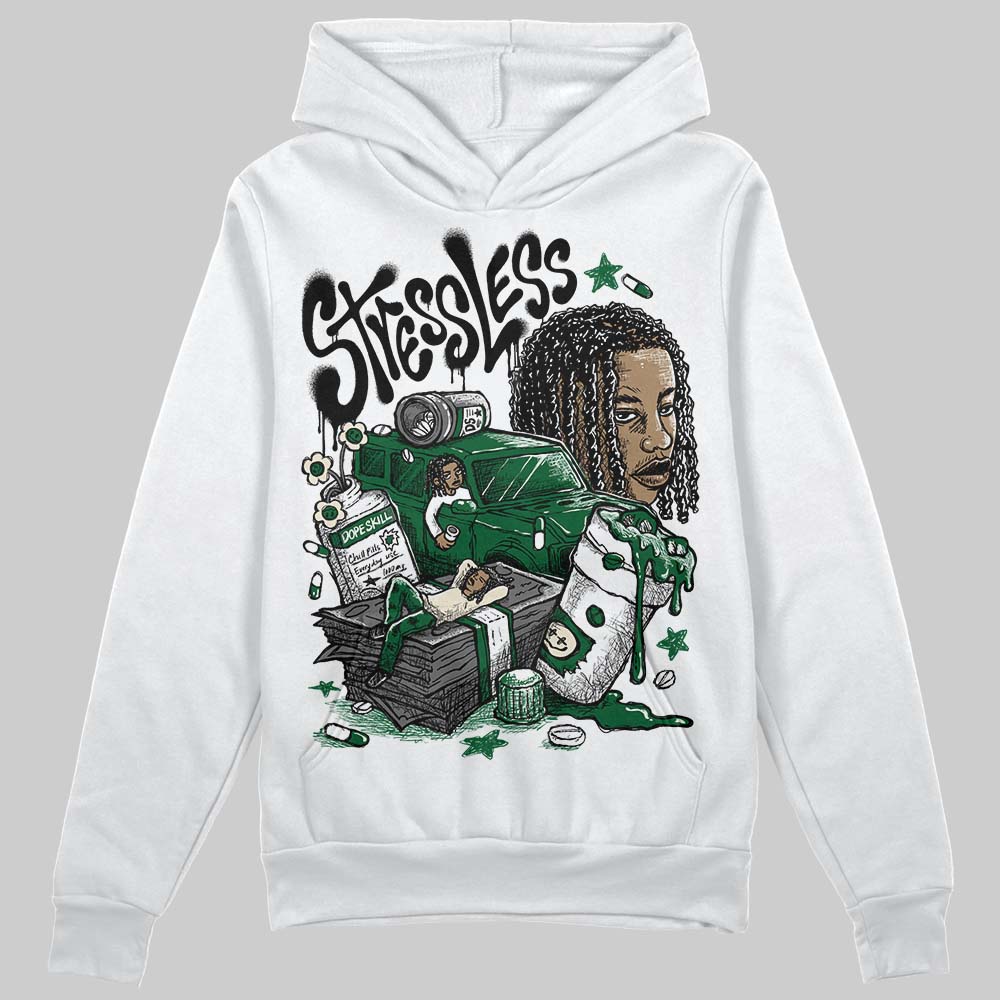 Jordan 14 Forest Green DopeSkill Hoodie Sweatshirt Stressless Graphic Streetwear - White