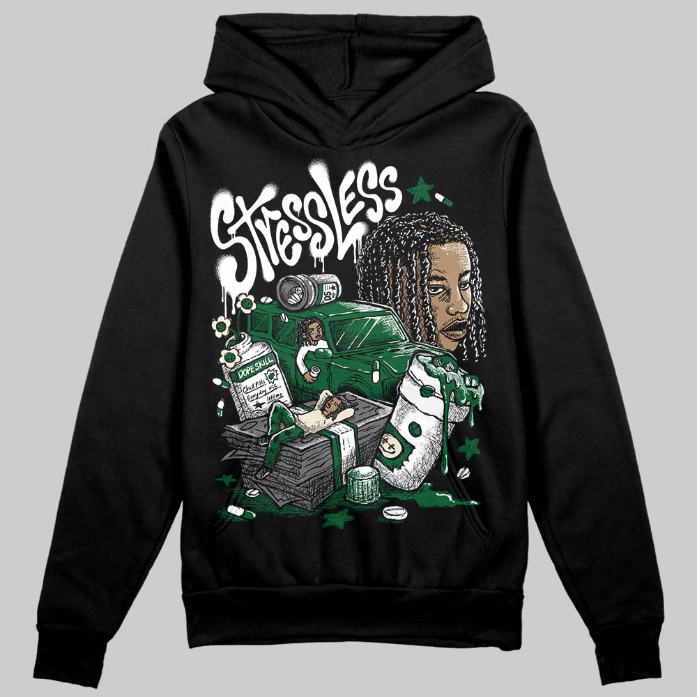 Jordan 14 Forest Green DopeSkill Hoodie Sweatshirt Stressless Graphic Streetwear - Black