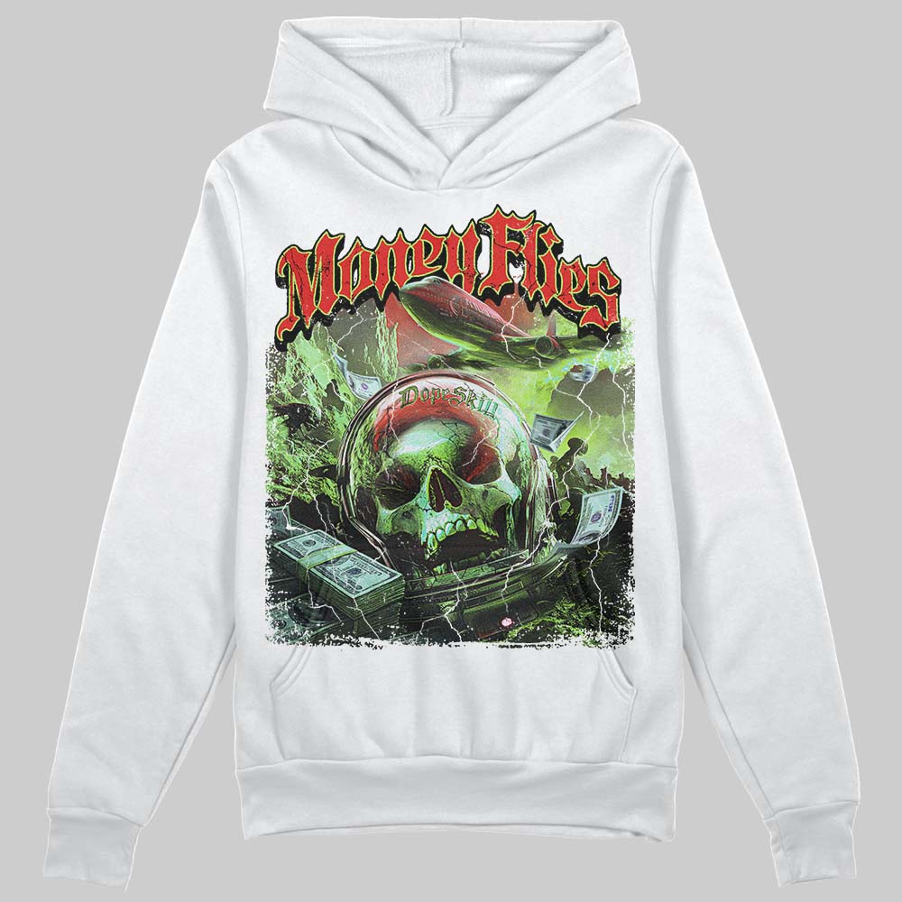 Jordan 5 Retro OG "Halloween" DopeSkill Hoodie Sweatshirt Money Flies Graphic Streetwear - White