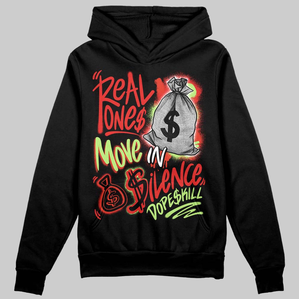 Jordan 5 Retro OG "Halloween" DopeSkill Hoodie Sweatshirt Real Ones Move In Silence Graphic Streetwear - Black