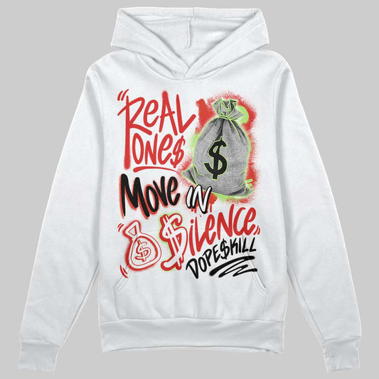 Jordan 5 Retro OG "Halloween" DopeSkill Hoodie Sweatshirt Real Ones Move In Silence Graphic Streetwear - White