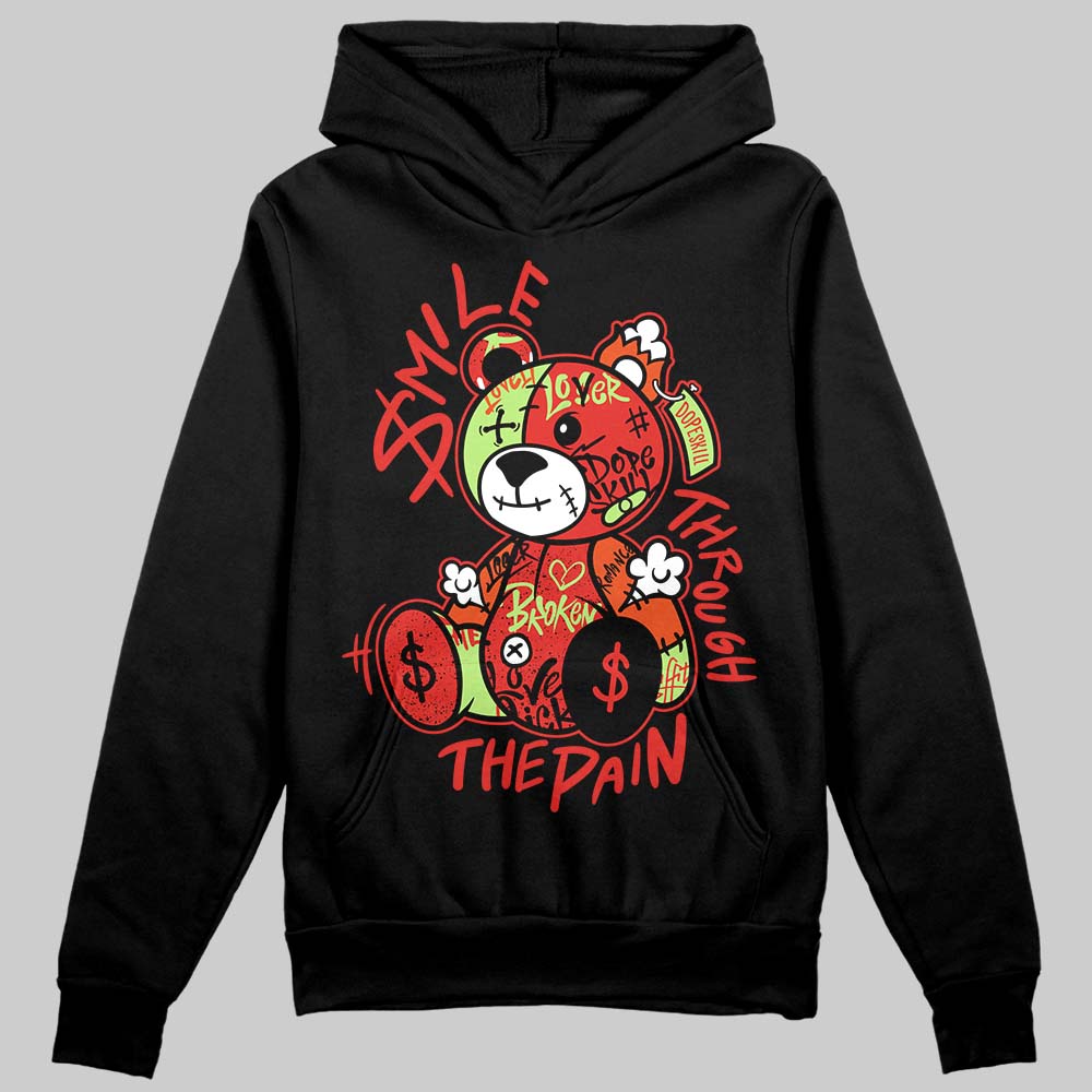 Jordan 5 Retro OG "Halloween" DopeSkill Hoodie Sweatshirt Smile Through The Pain Graphic Streetwear - Black