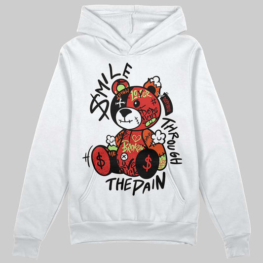 Jordan 5 Retro OG "Halloween" DopeSkill Hoodie Sweatshirt Smile Through The Pain Graphic Streetwear - White