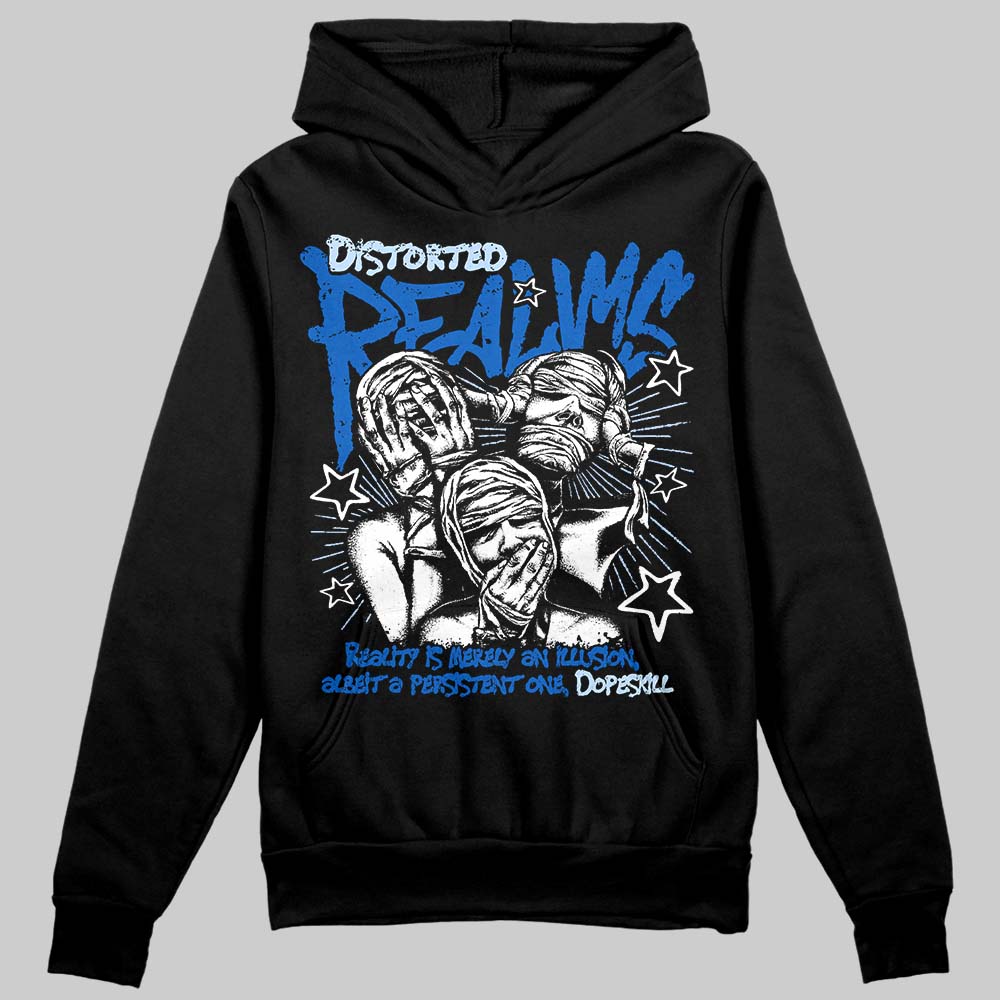 Jordan 11 "Space Jam" (2026) DopeSkill Hoodie Distorted Realms Graphic Streetwear - Black