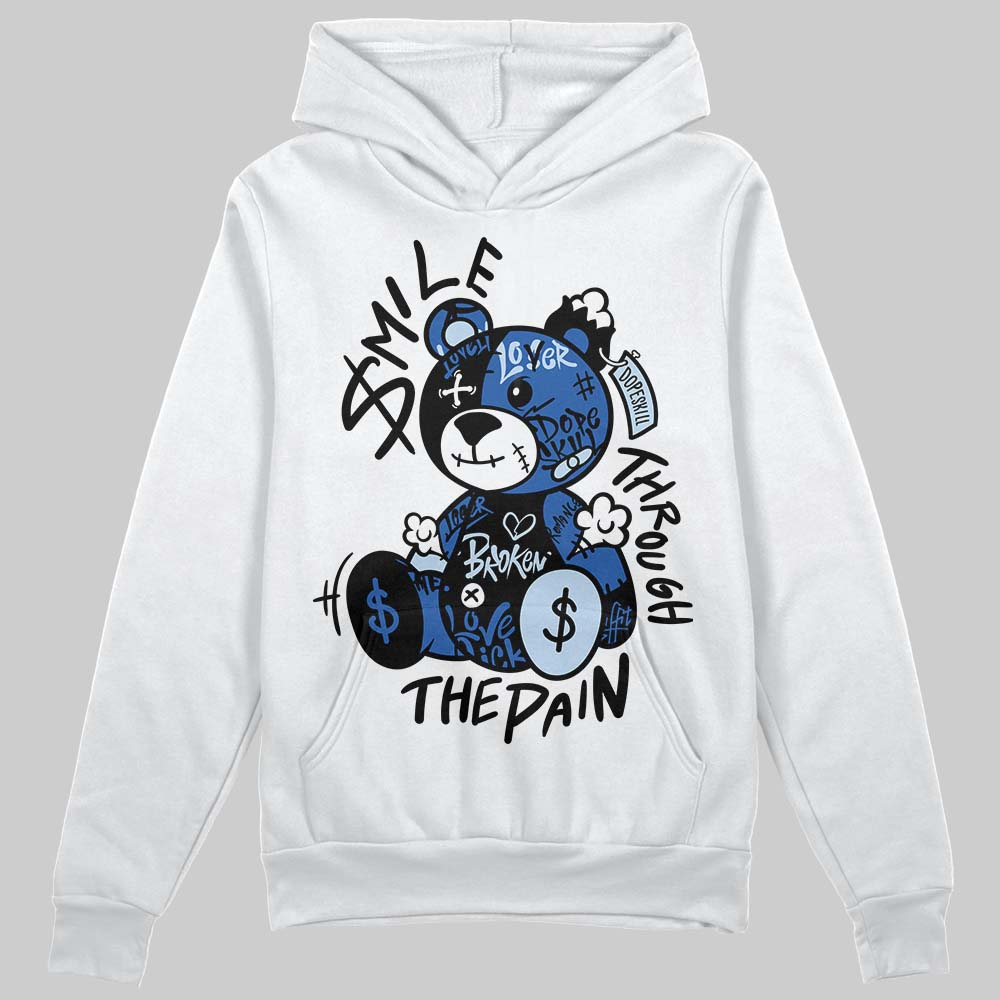 Jordan 11 "Space Jam" (2026) DopeSkill Hoodie Smile Through The Pain Graphic Streetwear - White