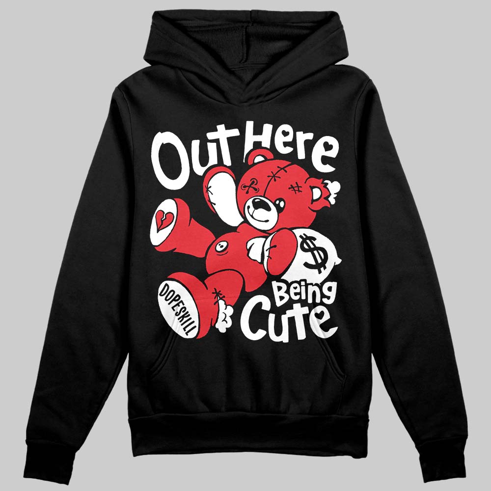 Jordan 9 Space Jam DopeSkill Hoodie Sweatshirt Out Here Being Cute Graphic Streetwear - Black