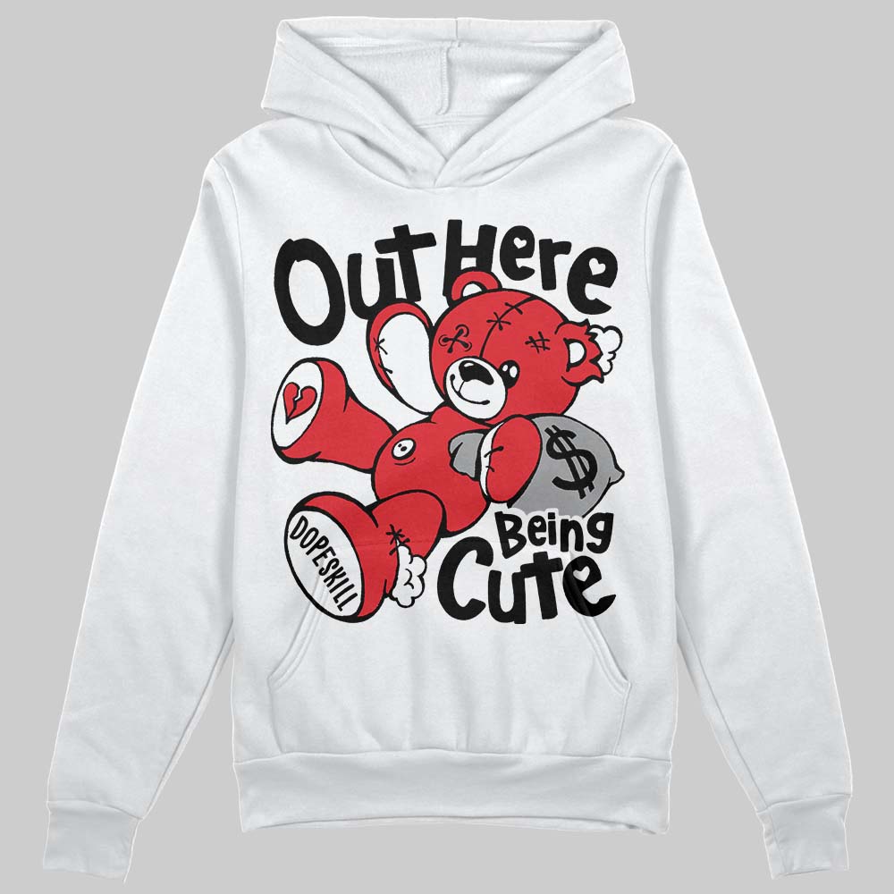 Jordan 9 Space Jam DopeSkill Hoodie Sweatshirt Out Here Being Cute Graphic Streetwear - White