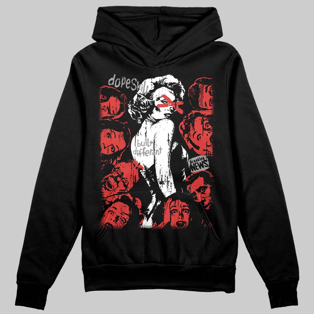 Jordan 4 Toro Bravo DopeSkill Hoodie Sweatshirt Built Different Graphic Streetwear - Black
