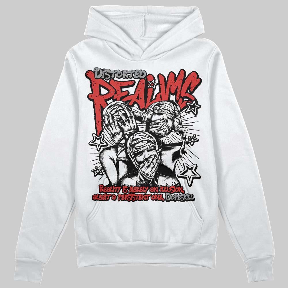 Jordan 4 Toro Bravo DopeSkill Hoodie Sweatshirt Distorted Realms Graphic Streetwear - White