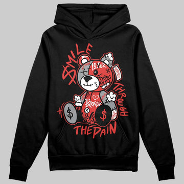 Jordan 4 Toro Bravo DopeSkill Hoodie Sweatshirt Smile Through The Pain Graphic Streetwear - black
