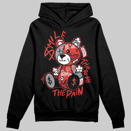 Jordan 4 Toro Bravo DopeSkill Hoodie Sweatshirt Smile Through The Pain Graphic Streetwear - black