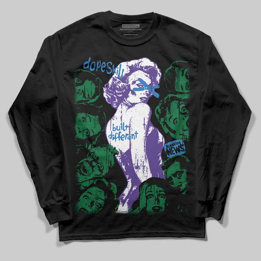 Jordan 12 Bucks DopeSkill Long Sleeve T-Shirt Built Different Graphic Streetwear - Black