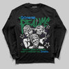 Jordan 12 Bucks DopeSkill Long Sleeve T-Shirt Distorted Realms Graphic Streetwear - Black