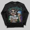 Jordan 12 Bucks DopeSkill Long Sleeve T-Shirt Overstack Graphic Streetwear - Black