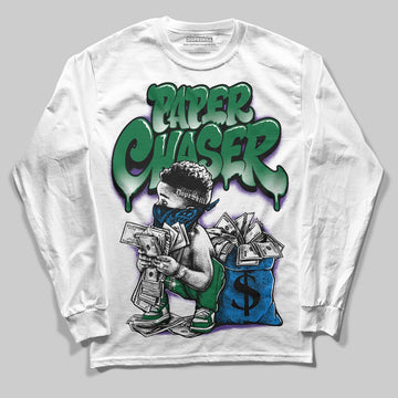 Jordan 12 Bucks DopeSkill Long Sleeve T-Shirt Paper Chaser Boy Graphic Streetwear - White