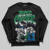 Jordan 12 Bucks DopeSkill Long Sleeve T-Shirt Paper Chaser Boy Graphic Streetwear - Black