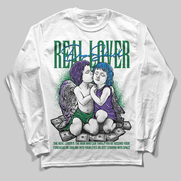 Jordan 12 Bucks DopeSkill Long Sleeve T-Shirt Real Lover Graphic Streetwear - White
