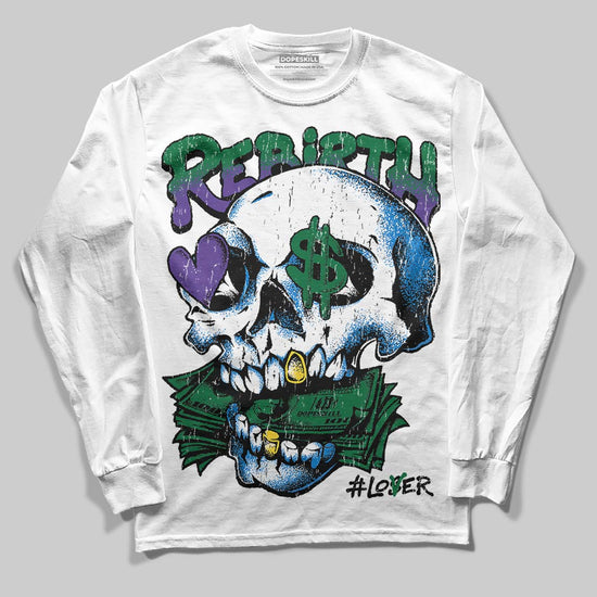 Jordan 12 Bucks DopeSkill Long Sleeve T-Shirt Rebirth Graphic Streetwear - White