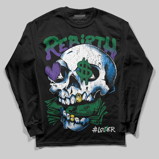 Jordan 12 Bucks DopeSkill Long Sleeve T-Shirt Rebirth Graphic Streetwear  Black