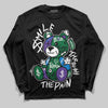 Jordan 12 Bucks DopeSkill Long Sleeve T-Shirt Smile Through The Pain Graphic Streetwear - black