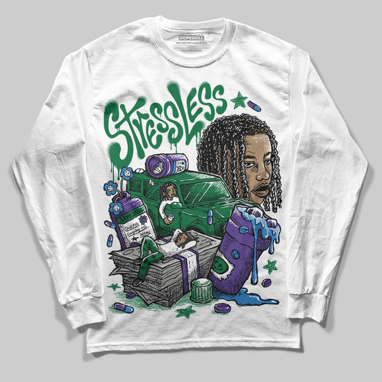 Jordan 12 Bucks DopeSkill Long Sleeve T-Shirt Stressless Graphic Streetwear - White