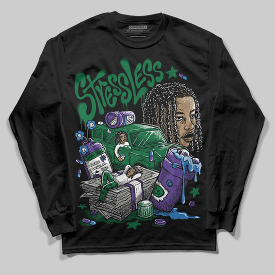 Jordan 12 Bucks DopeSkill Long Sleeve T-Shirt Stressless Graphic Streetwear - Black