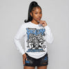 Black University Blue 5s DopeSkill Long Sleeve T-Shirt Distorted Realms Graphic