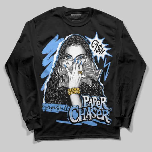 Jordan 5 Black University Blue DopeSkill Long Sleeve T-Shirt NPC Graphic Streetwear - Black
