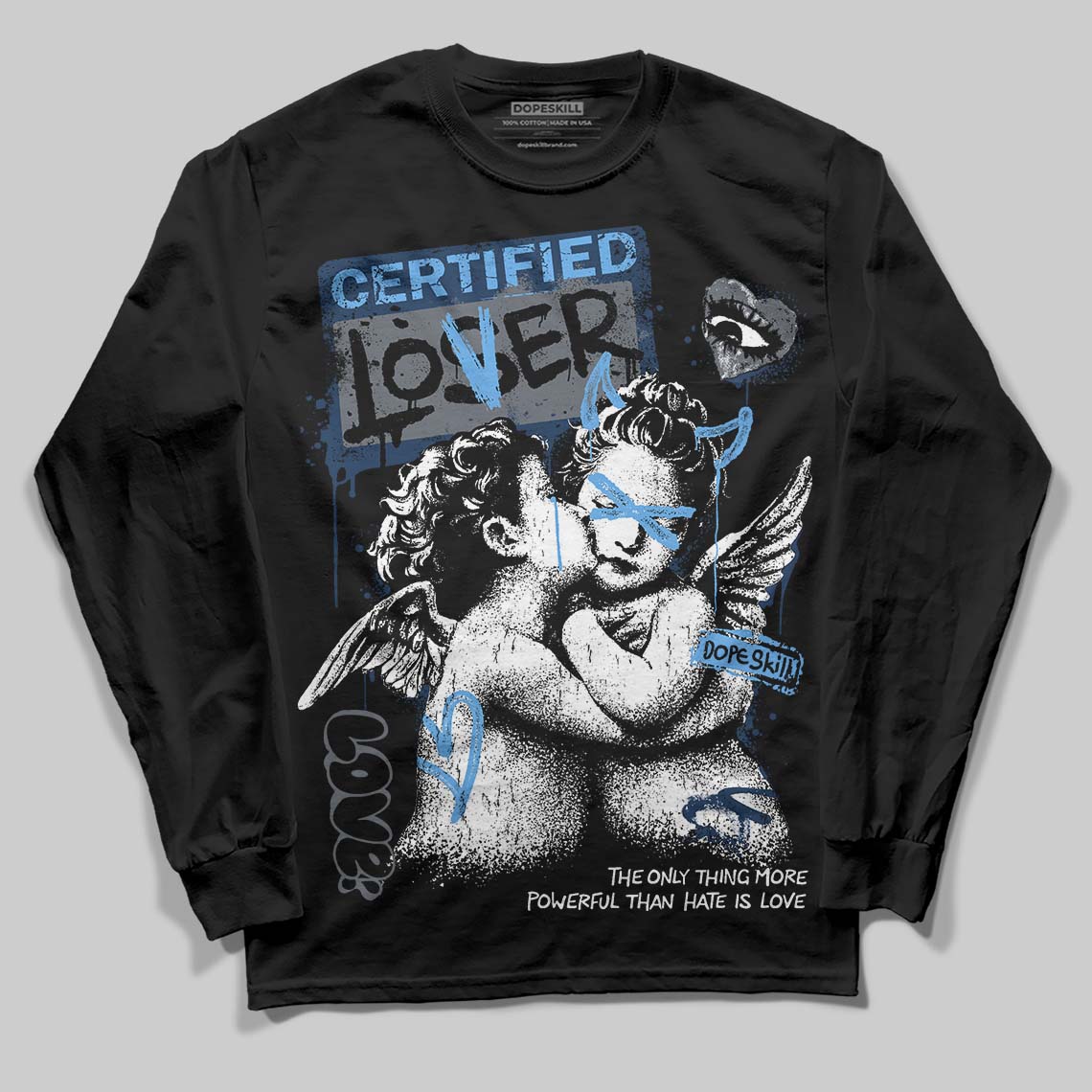 Jordan 13 Flint DopeSkill Long Sleeve T-Shirt Certified Lover Graphic Streetwear - Black