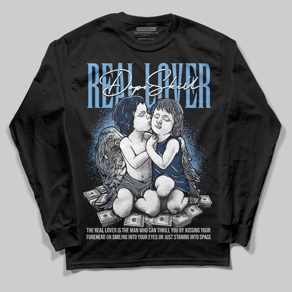 Jordan 13 Flint DopeSkill Long Sleeve T-Shirt Real Lover Graphic Streetwear - Black