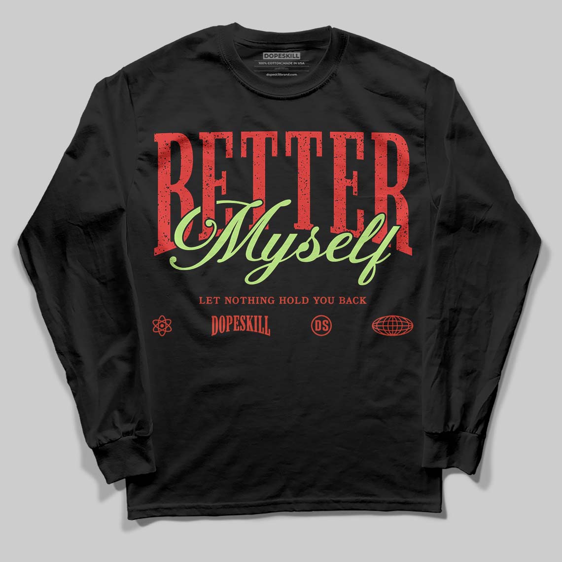 Jordan 5 Retro OG "Halloween" DopeSkill Long Sleeve T-Shirt Better Myself Graphic Streetwear - Black