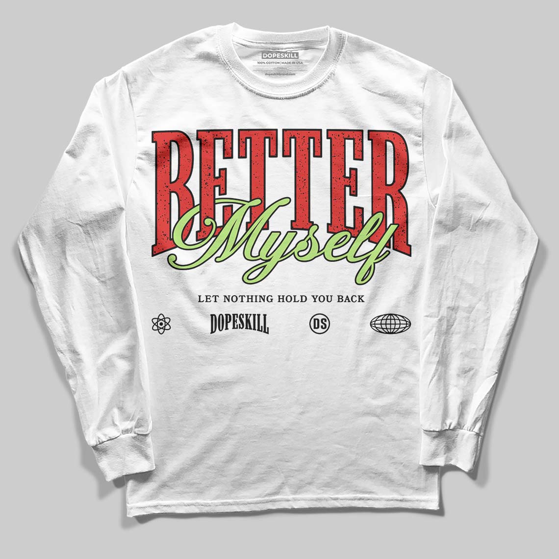 Jordan 5 Retro OG "Halloween" DopeSkill Long Sleeve T-Shirt Better Myself Graphic Streetwear - White