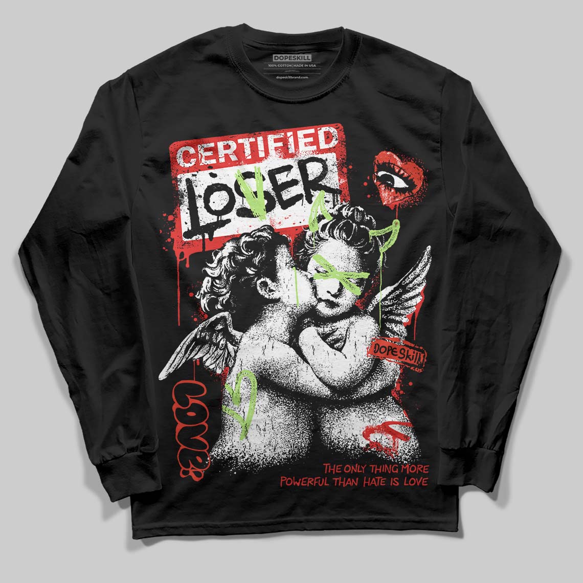 Jordan 5 Retro OG "Halloween" DopeSkill Long Sleeve T-Shirt Certified Lover Graphic Streetwear - Black