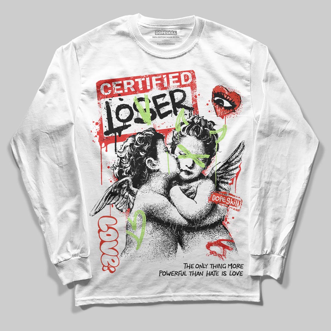 Jordan 5 Retro OG "Halloween" DopeSkill Long Sleeve T-Shirt Certified Lover Graphic Streetwear - White