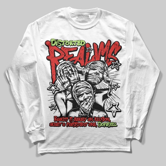 Jordan 5 Retro OG "Halloween" DopeSkill Long Sleeve T-Shirt Distorted Realms Graphic Streetwear - White 