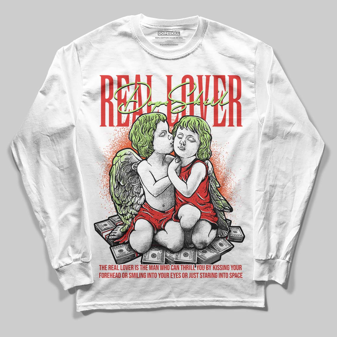 Jordan 5 Retro OG "Halloween" DopeSkill Long Sleeve T-Shirt Real Lover Graphic Streetwear - White