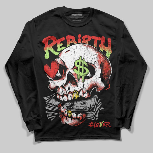 Jordan 5 Retro OG "Halloween" DopeSkill Long Sleeve T-Shirt Rebirth Graphic Streetwear - Black