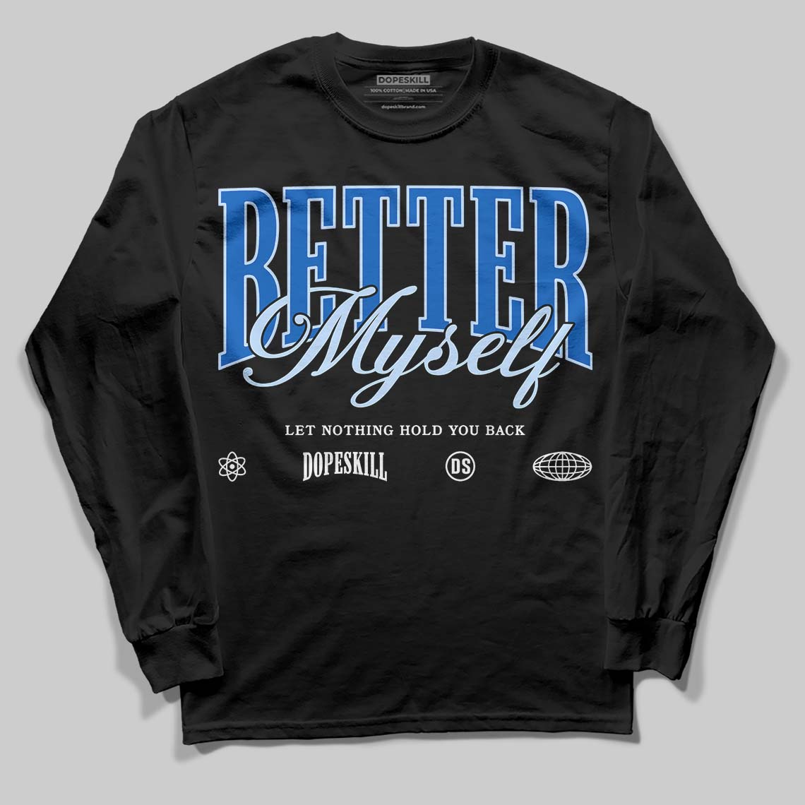 Jordan 11 "Space Jam" (2026) DopeSkill Long Sleeve T-Shirt Better Myself Graphic Streetwear - Black