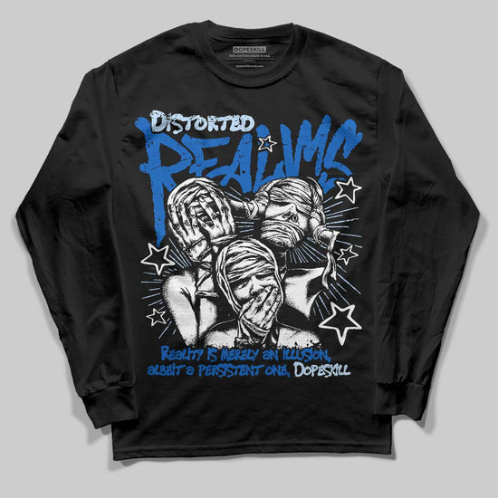 Jordan 11 "Space Jam" (2026) DopeSkill Long Sleeve T-Shirt Distorted Realms Graphic Streetwear - Black