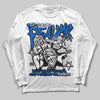 Jordan 11 "Space Jam" (2026) DopeSkill Long Sleeve T-Shirt Distorted Realms Graphic Streetwear - White