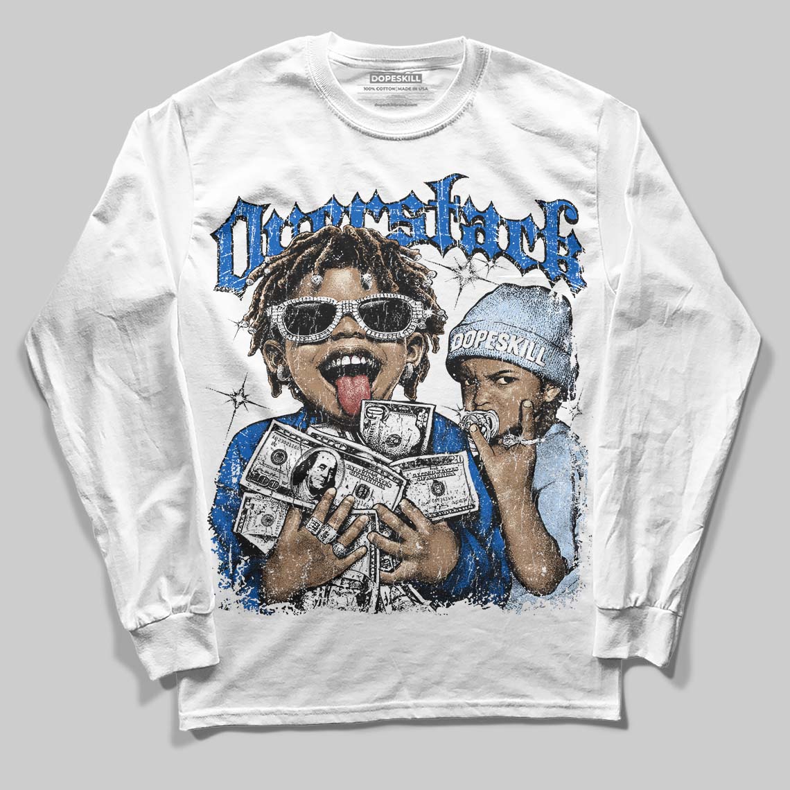 Jordan 11 "Space Jam" (2026) DopeSkill Long Sleeve T-Shirt Overstack Graphic Streetwear - White