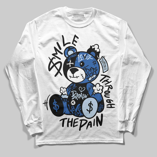 Jordan 11 "Space Jam" (2026) DopeSkill Long Sleeve T-Shirt Smile Through The Pain Graphic Streetwear - White 