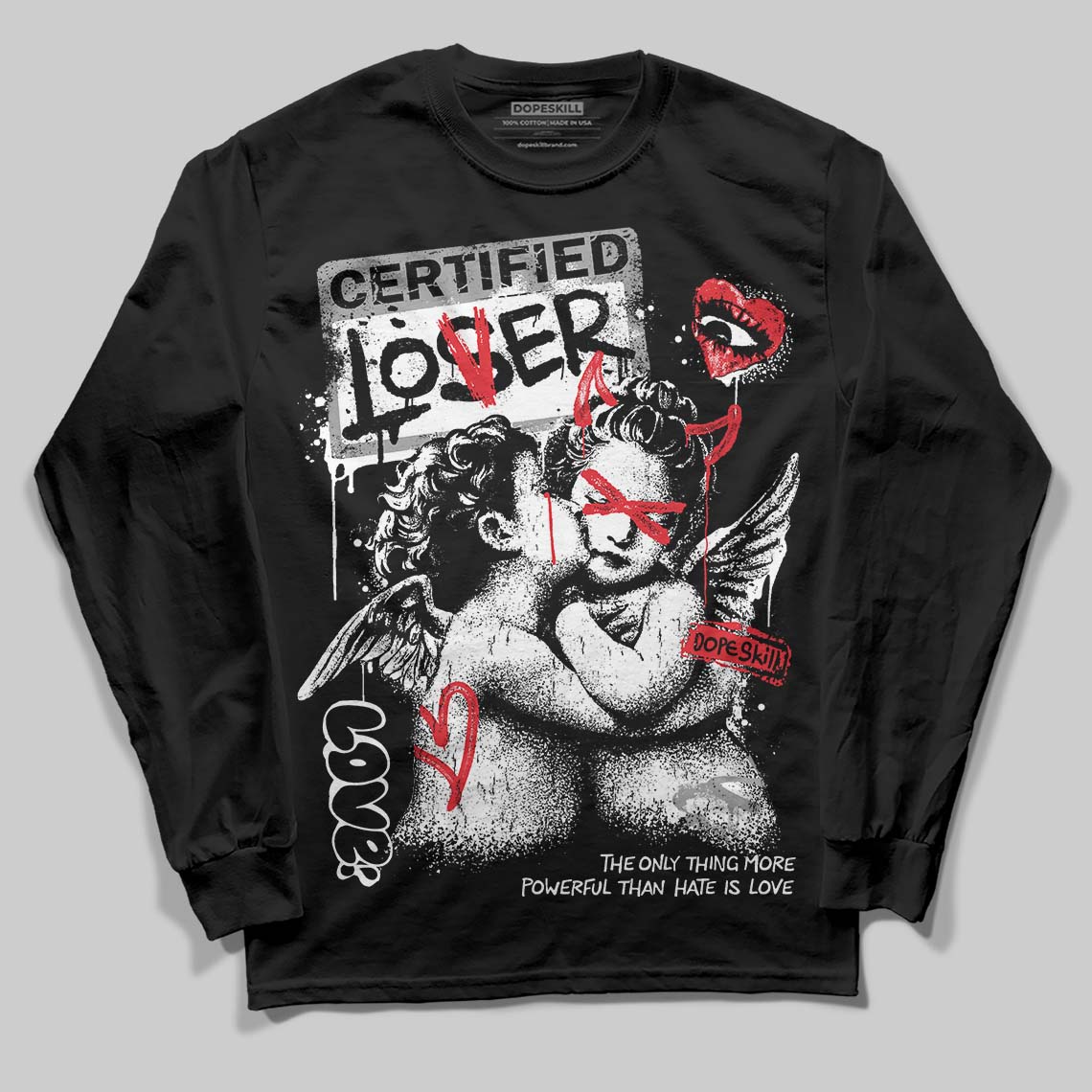 Jordan 9 Space Jam DopeSkill Long Sleeve T-Shirt Certified Lover Graphic Streetwear - Black