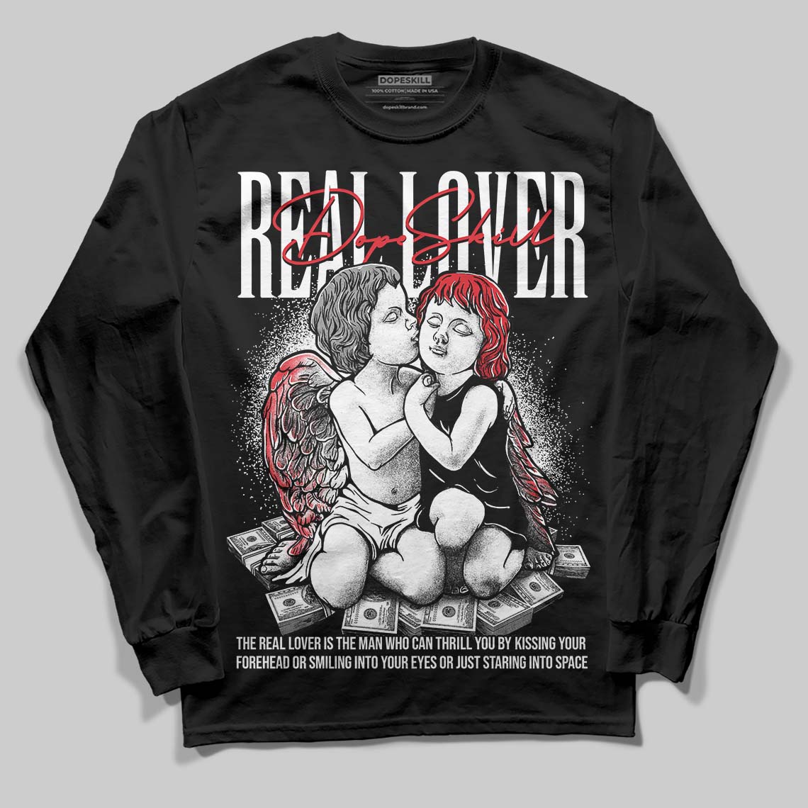 Jordan 9 Space Jam DopeSkill Long Sleeve T-Shirt Real Lover Graphic Streetwear - Black