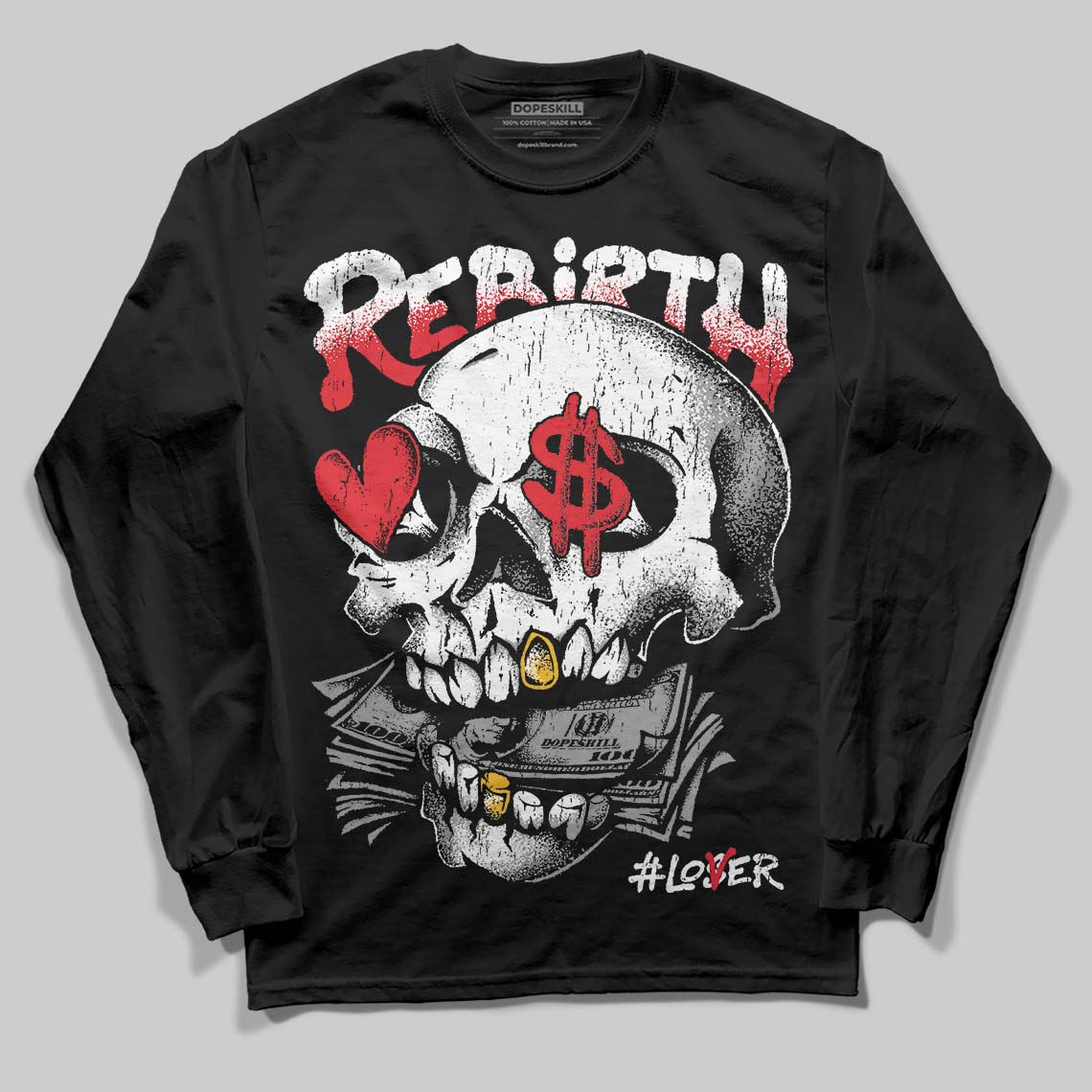 Jordan 9 Space Jam DopeSkill Long Sleeve T-Shirt Rebirth Graphic Streetwear - Black