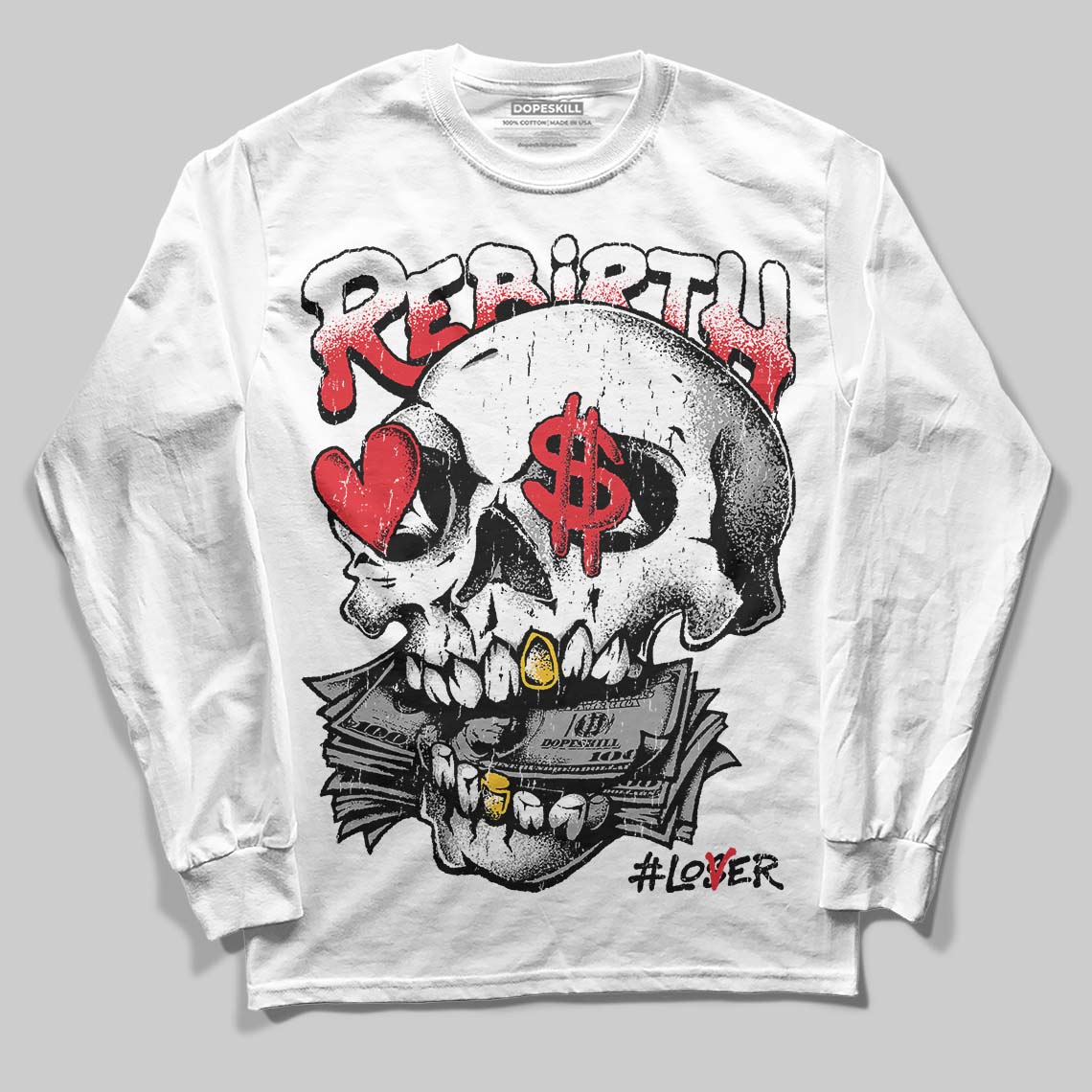 Jordan 9 Space Jam DopeSkill Long Sleeve T-Shirt Rebirth Graphic Streetwear - White