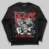 Jordan 4 Toro Bravo DopeSkill Long Sleeve T-Shirt Distorted Realms Graphic Streetwear - Black